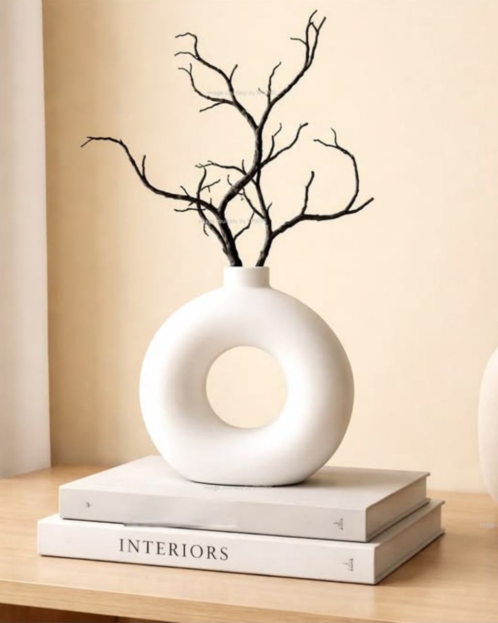 HaloForm Minimalist Ceramic Donut Vase | Modern Home Décor | Inkraft Paragon