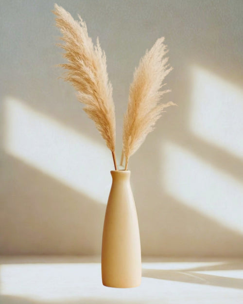 Ivory Grace Handcrafted Ceramic Flower Vase | Minimalist Home Décor | Inkraft Paragon