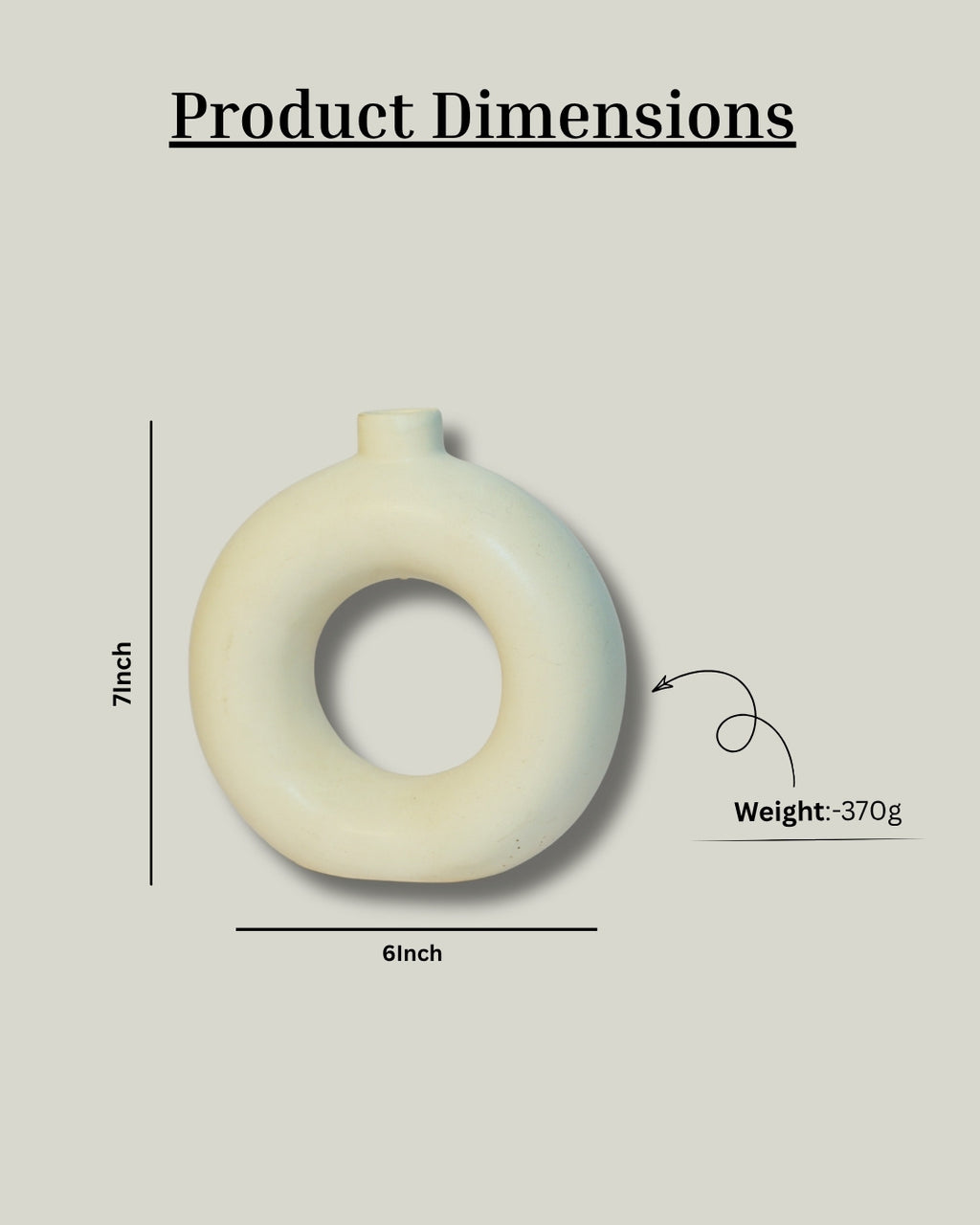 HaloForm Minimalist Ceramic Donut Vase | Modern Home Décor | Inkraft Paragon