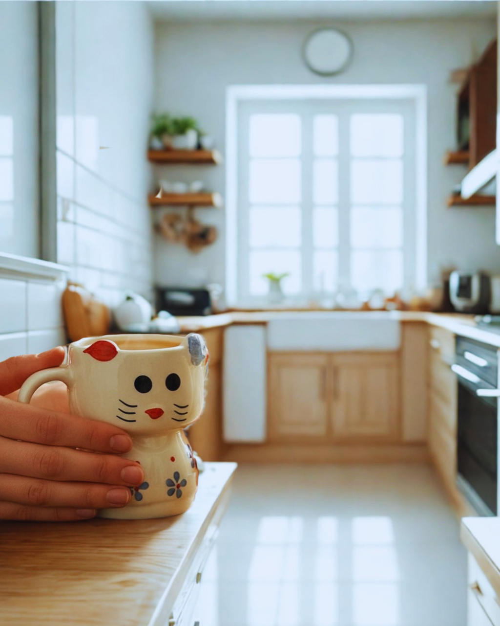 Whisker Bliss Handcrafted Cat Ceramic Mug | Premium Coffee Mug | Inkraft Paragon